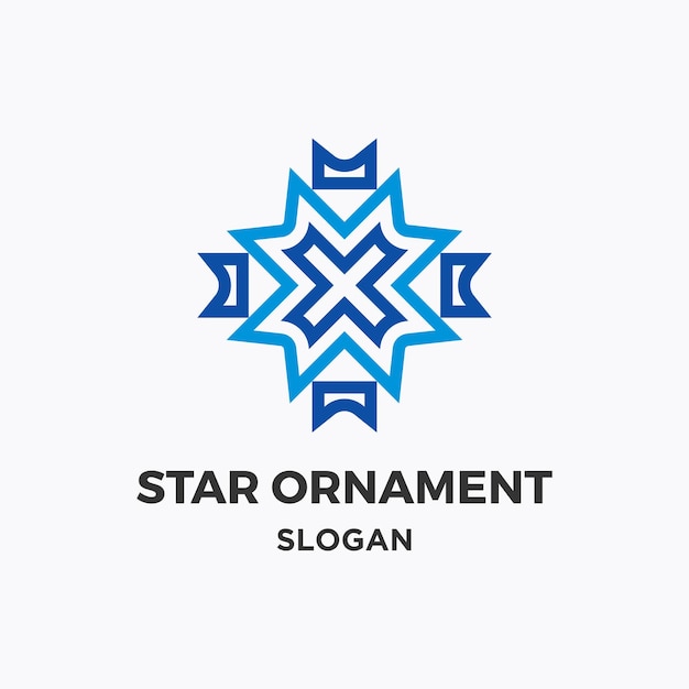 plantilla de logotipo de ornamentación de estrellas