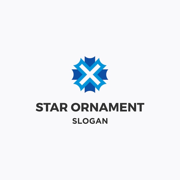 plantilla de logotipo de ornamentación de estrellas