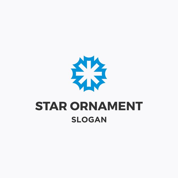 Plantilla de logotipo de ornamentación de estrellas