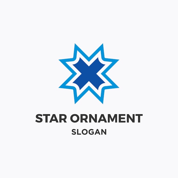 Vector plantilla de logotipo de ornamentación de estrellas