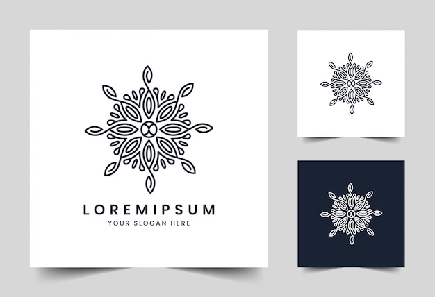 Vector plantilla de logotipo ornamental simple y elegante