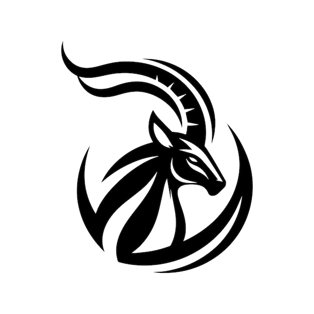 plantilla de logotipo de Oryx icono de identidad de marca aislado gráfico vectorial abstracto 1