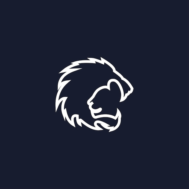 plantilla de logotipo de padre e hijo de león