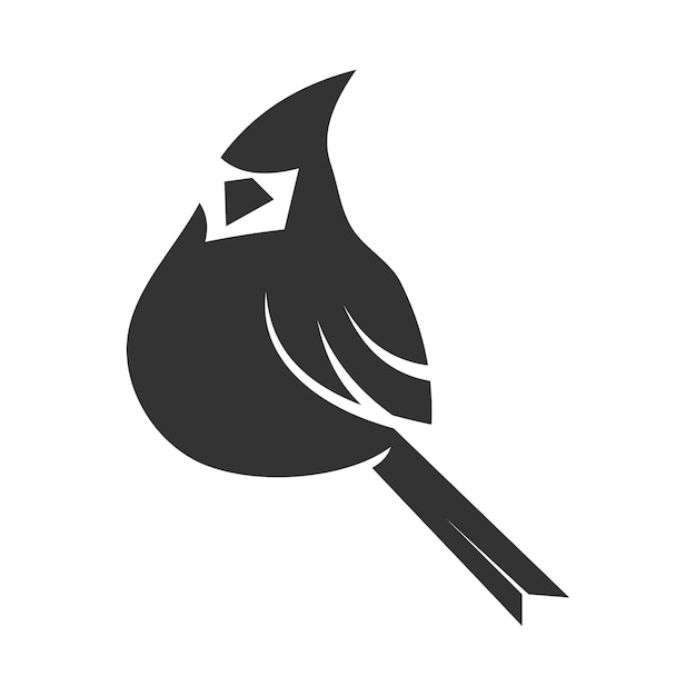 Plantilla de logotipo de pájaro cardenal Ilustración de icono Identidad de marca