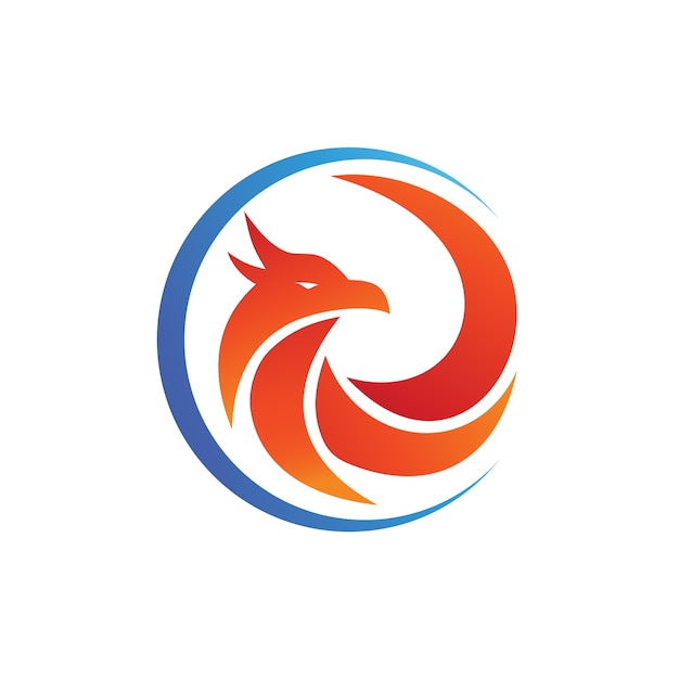 Plantilla de logotipo de pájaro en círculo