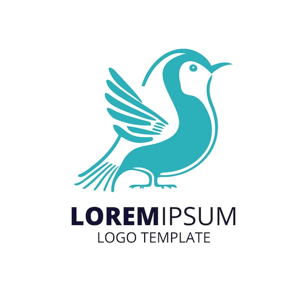 plantilla de logotipo de pájaro mínimo logotipo de pajaros linda ilustración de pájaras mascota de pájares en color Patel