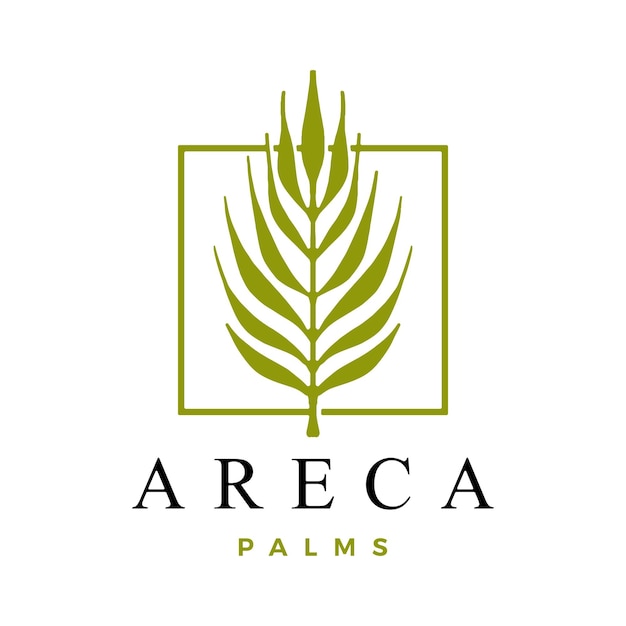 Vector plantilla de logotipo de palma de areca