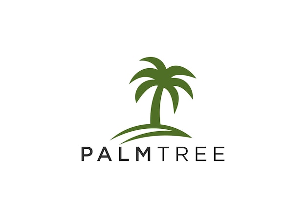 plantilla de logotipo de la palmera minimalista