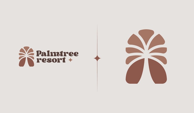 Plantilla de logotipo de palmera Símbolo premium creativo universal Ilustración vectorial Plantilla de diseño mínimo creativo Símbolo para la identidad empresarial corporativa