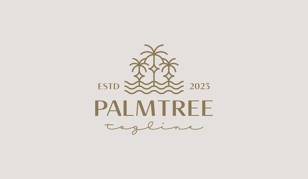Plantilla de logotipo de palmera Símbolo premium creativo universal Ilustración vectorial Plantilla de diseño mínimo creativo Símbolo para la identidad empresarial corporativa