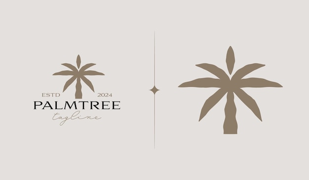 Plantilla de logotipo de palmera Símbolo premium creativo universal Ilustración vectorial Plantilla de diseño mínimo creativo Símbolo para la identidad empresarial corporativa