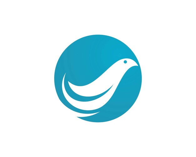 Plantilla de logotipo de paloma de ala de pájaro