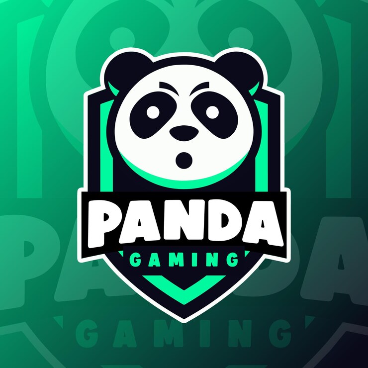 Vector plantilla de logotipo de panda gaming