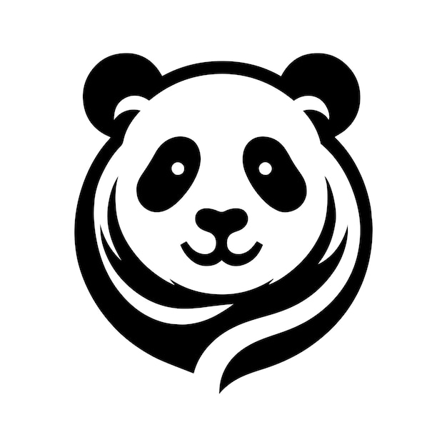 plantilla de logotipo de panda icono de identidad de marca aislado gráfico vectorial abstracto 3