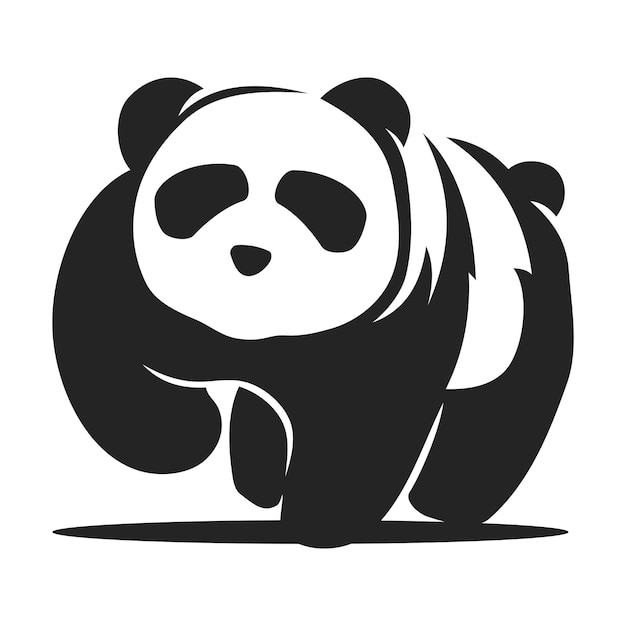 plantilla de logotipo de panda icono de identidad de marca aislado resumen gráfico vectorial