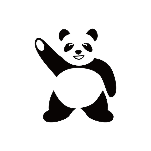 plantilla de logotipo de panda. icono, signo y símbolo de animales salvajes