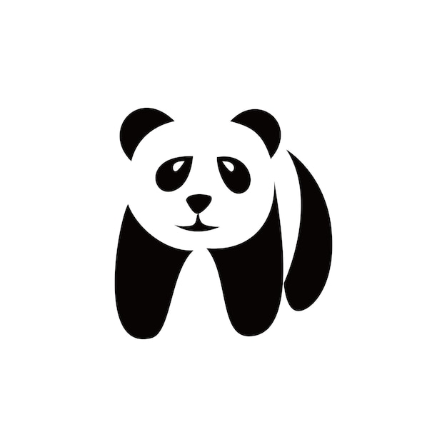 plantilla de logotipo de panda. icono, signo y símbolo de animales salvajes