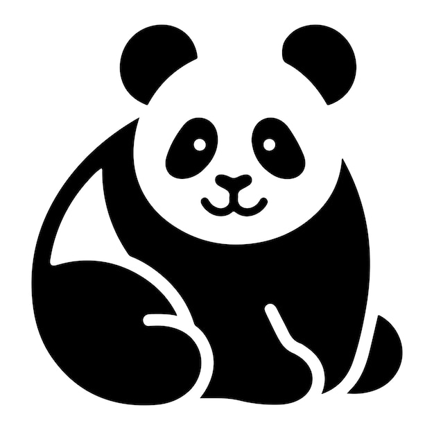 La plantilla de logotipo de panda mínima el icono de logotipo del animal la plantilla de Logotipo de cabeza de panda adorable