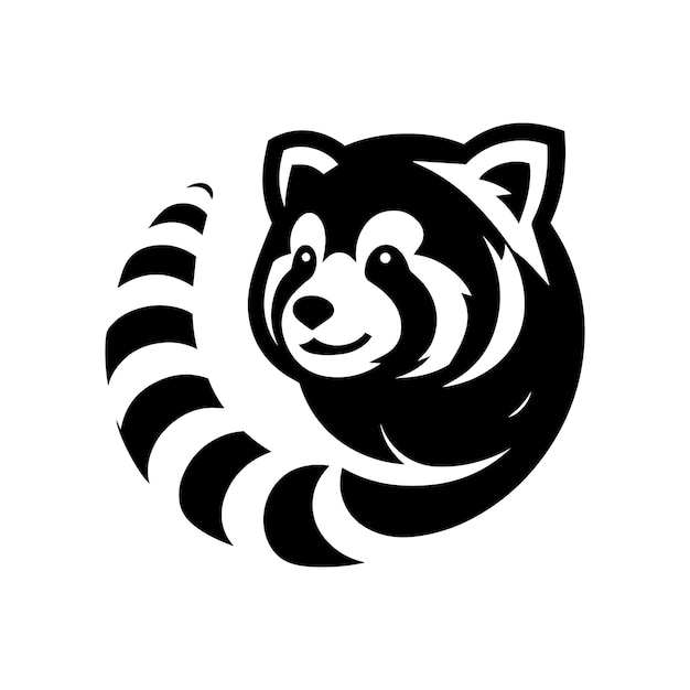 plantilla de logotipo de panda roja icono de identidad de marca aislado gráfico vectorial abstracto 1