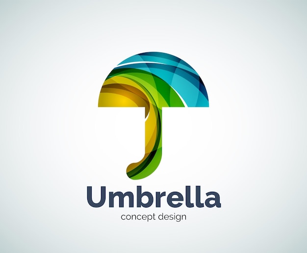 Plantilla de logotipo de paraguas vectorial