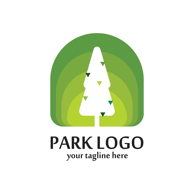 Vector plantilla de logotipo de park