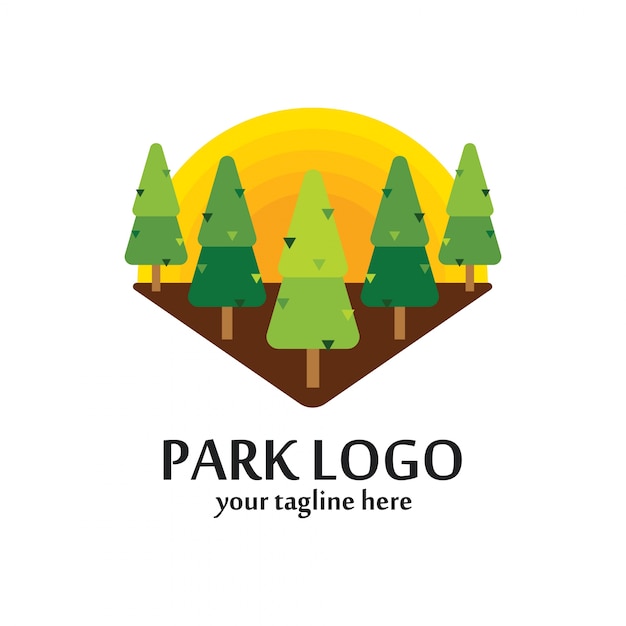 Plantilla de logotipo de park