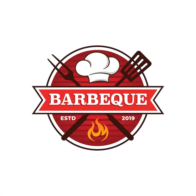 Vector plantilla de logotipo de parrilla de barbacoa