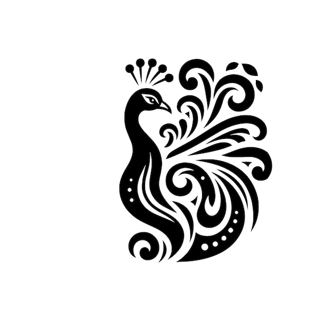 plantilla de logotipo de pavo real icono de identidad de marca aislado gráfico vectorial abstracto