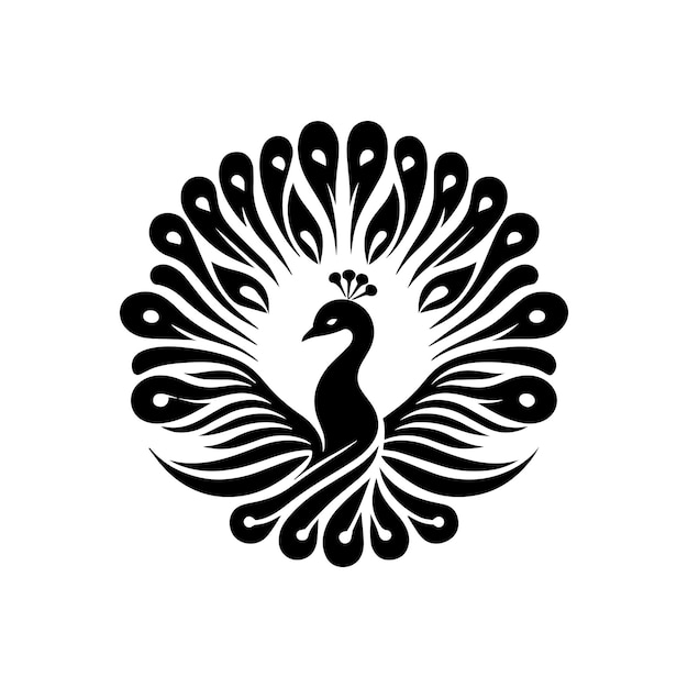 plantilla de logotipo de pavo real icono de identidad de marca aislado gráfico vectorial abstracto