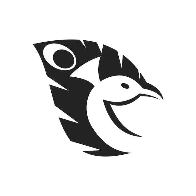 Plantilla de logotipo de pavo real Icono de identidad de marca aislado Gráfico vectorial abstracto
