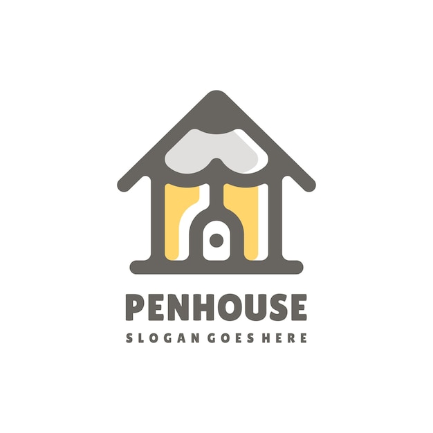 Plantilla de logotipo de Pen House educativo