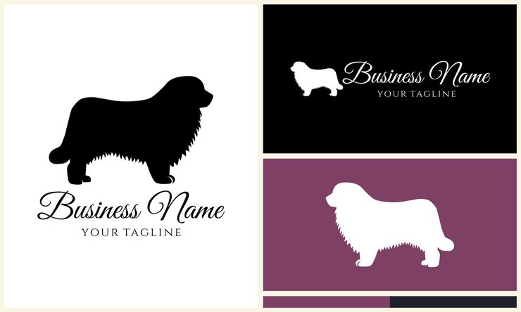 Vector plantilla de logotipo de perro bulldog de silueta