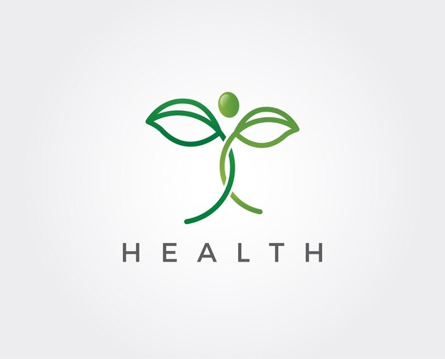 plantilla de logotipo de personas de salud mínima