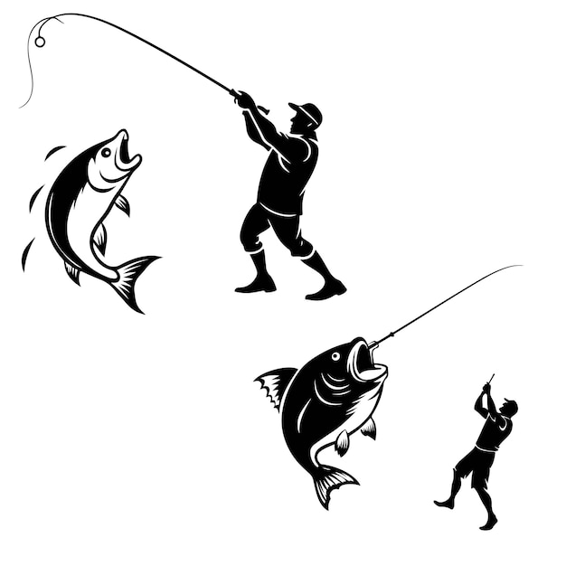 Plantilla de logotipo de pesca