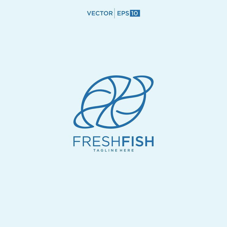 Vector plantilla de logotipo de pescado adecuada para empresas y nombres de productos