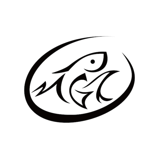 plantilla de logotipo de pescado. icono, signo y símbolo de comida de mar. perfecto uso para pesca, restaurante empresa.