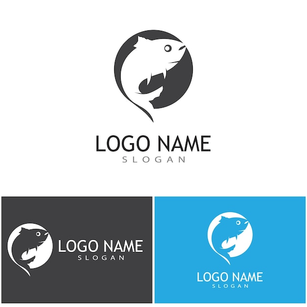 Plantilla de logotipo de pescado símbolo de vector creativo