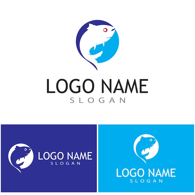 Plantilla de logotipo de pescado símbolo de vector creativo