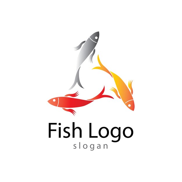 Plantilla de logotipo de pescado símbolo de vector creativo