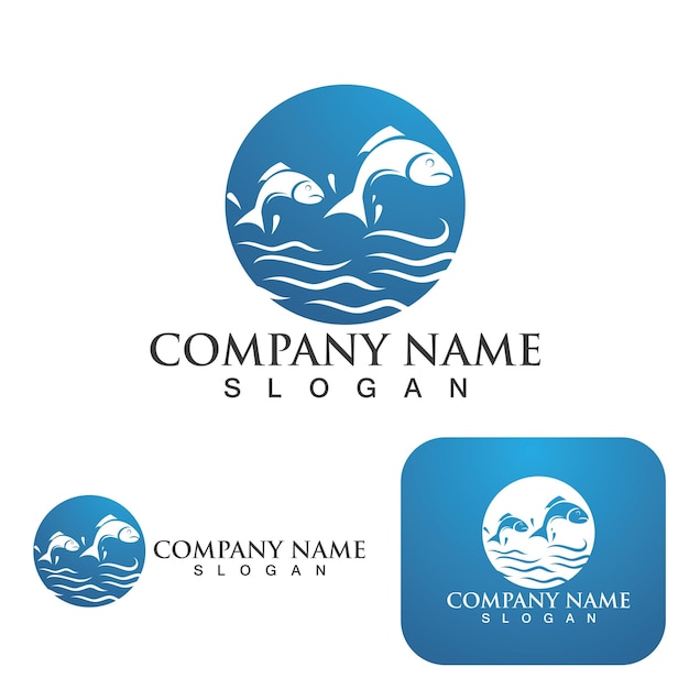 Plantilla de logotipo de pescado símbolo de vector creativo