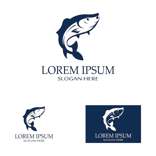 Plantilla de logotipo de pescado