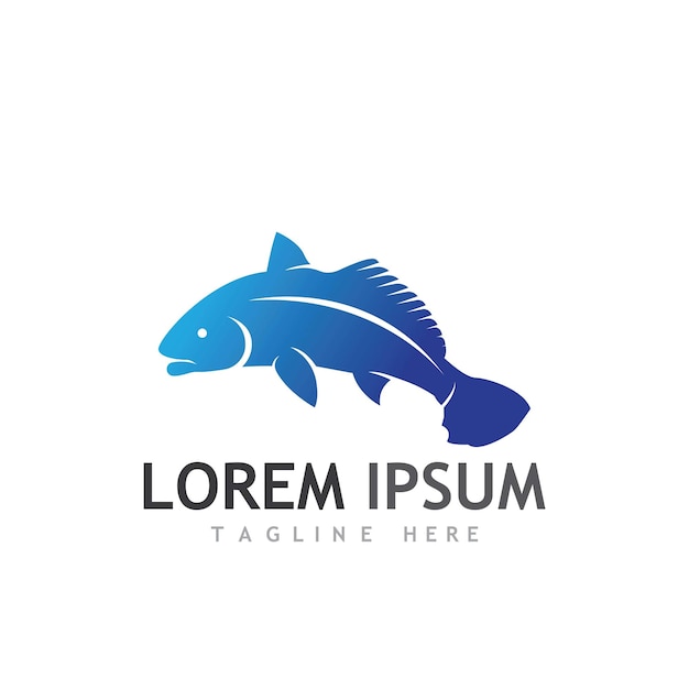 Plantilla de logotipo de pescado