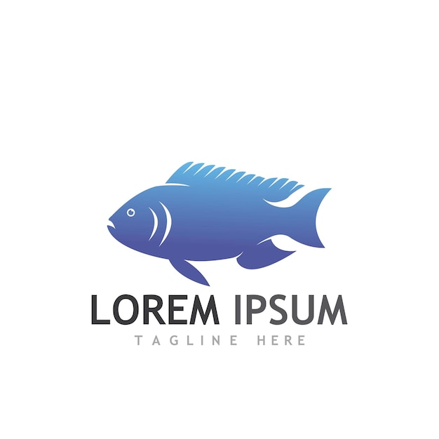 Plantilla de logotipo de pescado