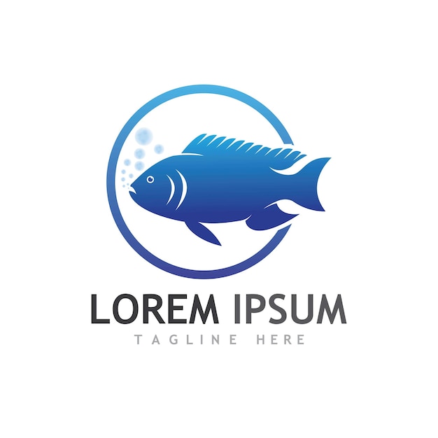 Plantilla de logotipo de pescado