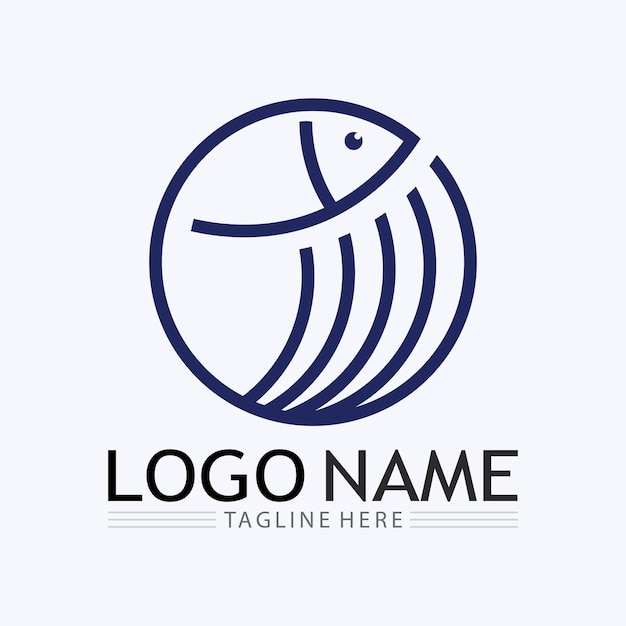 Plantilla de logotipo de pescado