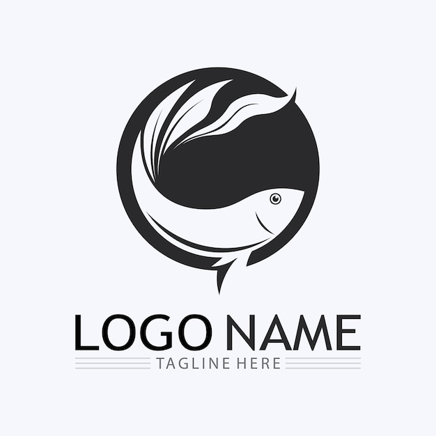 Plantilla de logotipo de pescado