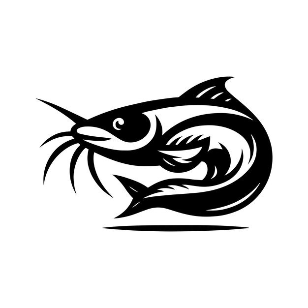 plantilla de logotipo de pez gato icono de identidad de marca aislado gráfico vectorial abstracto 1
