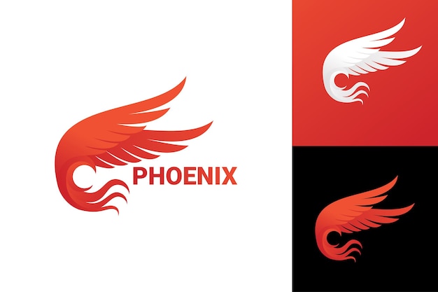 Plantilla de logotipo de phoenix vector premium