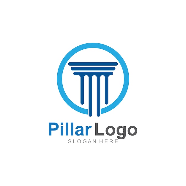 Plantilla de logotipo de pilar