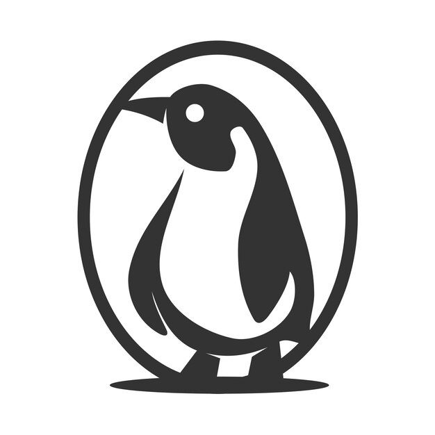 Plantilla de logotipo de pingüino Icono Ilustración Identidad de marca